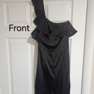 Elegant Black One-Shoulder Jumpsuit